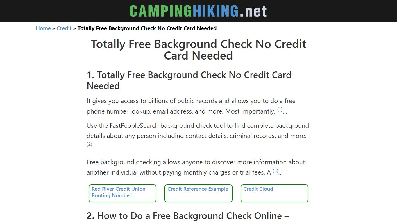 Totally Free Background Check No Credit Card Needed